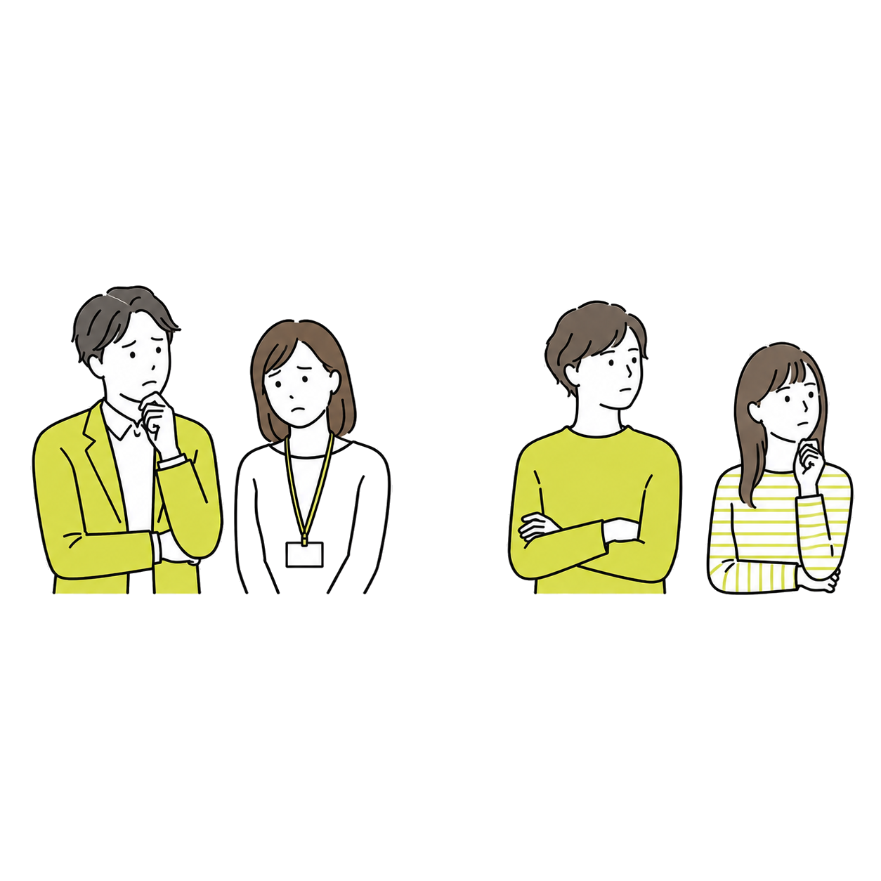 接点が広がらない様子のイラスト