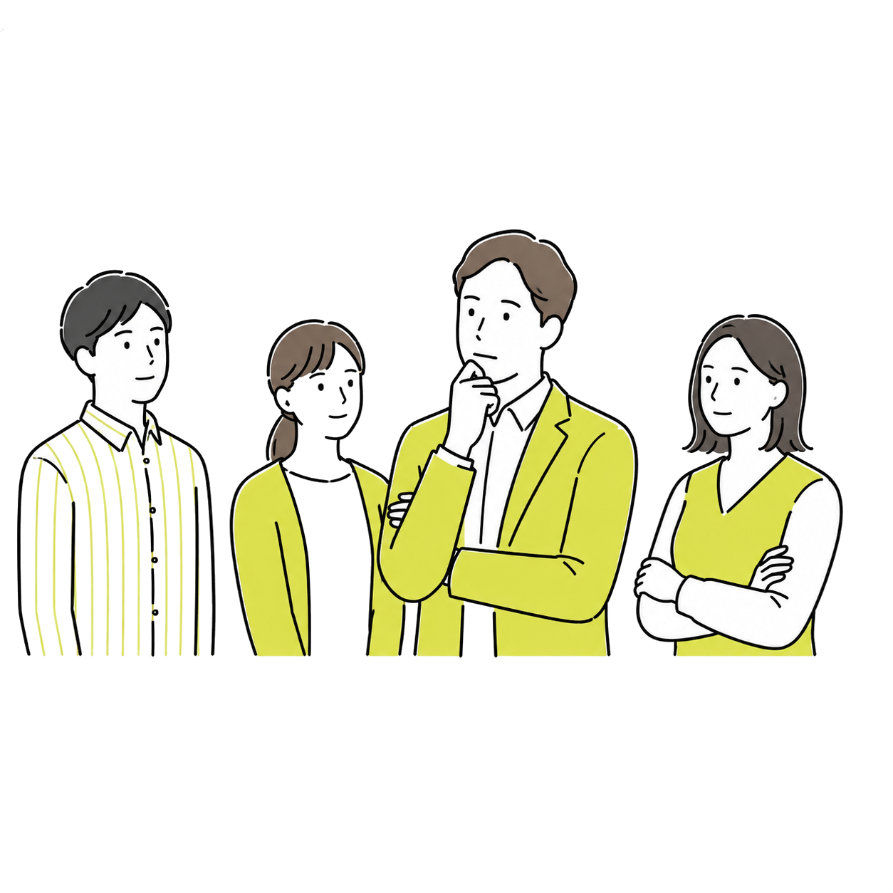 条件に合う人材を探す様子のイラスト